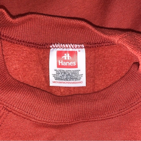 Hanes Crewneck Sweater Size Medium Bring me an Iced Coffee Reworked Sweatshirt - Picture 6 of 6